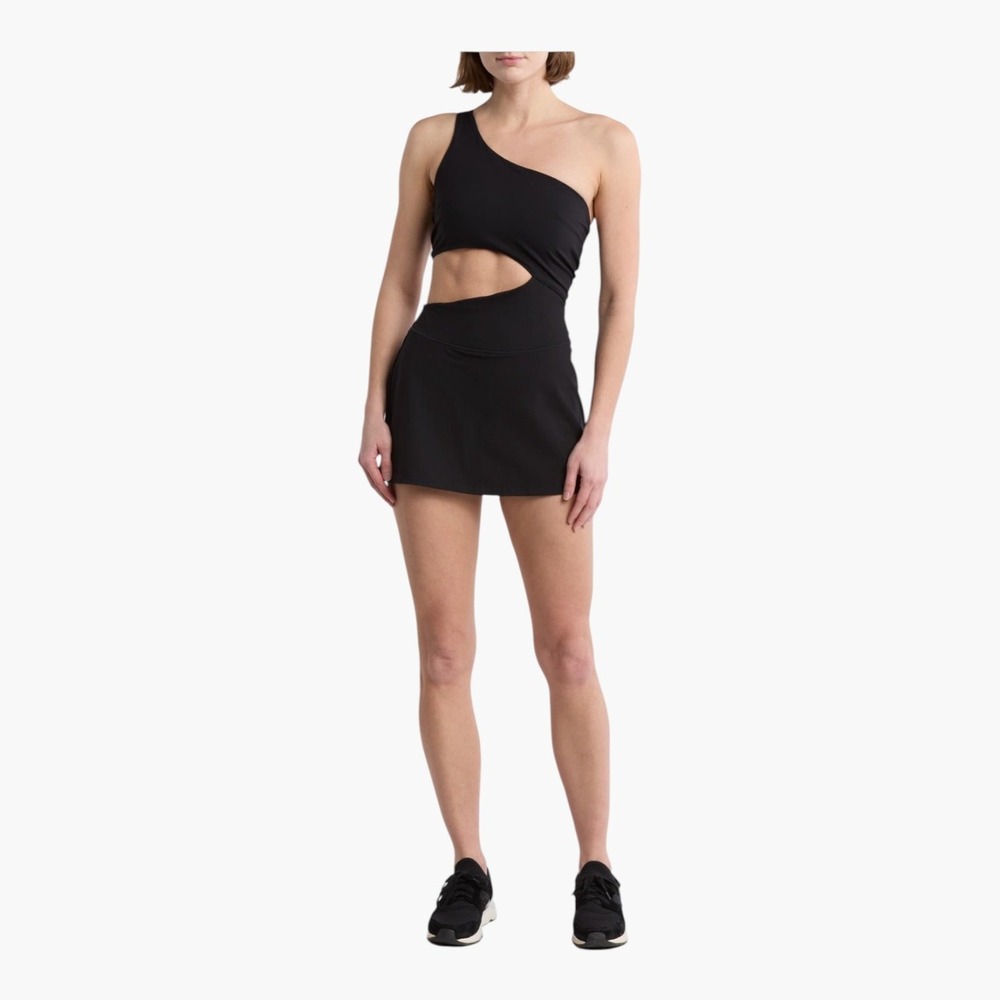 Free People Movement Transcend Limits One-Shoulder Skort Dress Black Size XL